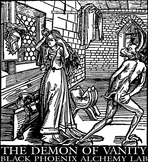 the demon of vanity woodcut